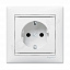 Розетка 2К+3 (белый) Valena Legrand. Вид 1.
