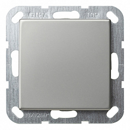 Переключатель 1-клавишный (сталь) System 55 Gira. Вид 1