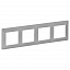Рамка 4-постовая универсальная (Алюминий) Valena LIFE Legrand. Вид 1.