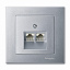 Центральная плата для Механизмов RJ45х2 (алюминий) Merten Schneider Electric. Вид 1.