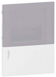 Щит встраиваемый на 6 модулей IP40 белый с дымчатой дверью Mini pragma Schneider Electric. Вид 1