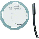 Регулятор температуры помещения пола с замыкающим контактом, с накладкой и светодиодом (полярная белизна) R.classic Berker