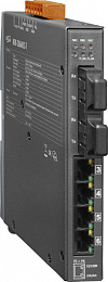 Индустриальный коммутатор: 4х10/100 Base-T Ethernet и 2 портами Single-mode 100 Base-FX, 30 км, SC коннектор, IP20 ICP DAS. Вид 1
