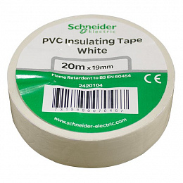 Изолента пвх 19мм х 20м белая Schneider Electric. Вид 1
