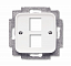 2561-02-214 Плата центральная (накладка) для 2-х разъёмов Modular Jack (артикулы 0210, 0211 и 0219), серия Reflex SI, цвет альпийский белый ABB. Вид 1.
