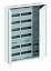 CA36VML Шкаф 144М навесной с медиапанелями IP30, 950x800x160 между DIN-рейками 125 мм и самозажимными клеммами N/PE и дверью с вент. отверстиями CA36V. Вид 1.