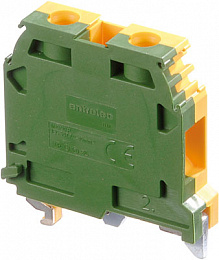 M10/10.P Клеммник винтовой до 10 мм² на DIN-рейку (земля) TYCO. Вид 1