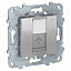 Лицевая панель RJ45 keystone/systimax (алюминий) Unica New Schneider Electric. Вид 1.