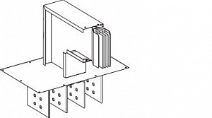 Вводный блок с углом на ребро n6, 3l+pe, cu, 1350а Schneider Electric. Вид 1
