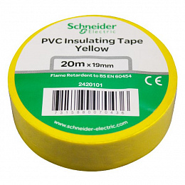 Изолента пвх 19мм х 20м жёлтая Schneider Electric. Вид 1