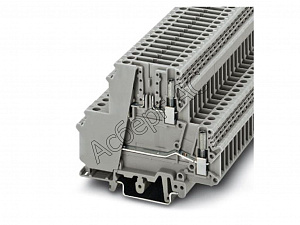 UKK 5-TG Базовый клеммник двухуровневый до 4 мм.кв. (серый) Phoenix Contact. Вид 1