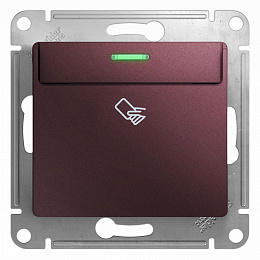 Выключатель карточный,сх.6,10ax, механизм, (баклажановый) Glossa Systeme Electric. Вид 1