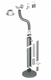 Стойка 1-ст.свобод.2,45м без основ.белая Schneider Electric. Вид 1