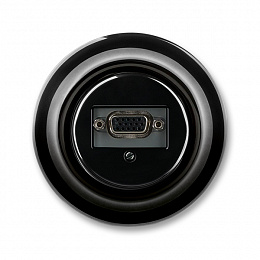 5014K-C00426 N Розетка VGA, Decento чёрный фарфор Decento ABB. Вид 1