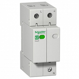 Устройство защиты от импульсных перенапряжений 1P+N, тип 2, 20kA (УЗИП) EASY 9 Schneider Electric. Вид 1