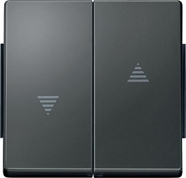Клавиша для рольстаней (антрацит) Merten Aquadesign Schneider Electric. Вид 1