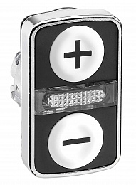 Головка кнопки двойная с маркировк + led zb4bw7a1715 Schneider Electric. Вид 1