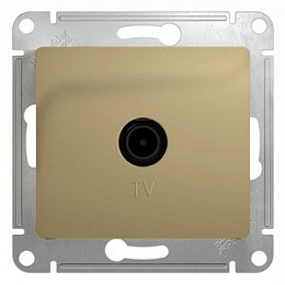 Розетка TV оконечная 1db, механизм (титан) Glossa Systeme Electric. Вид 1