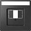 Центральная накладка для TAE/AUDIO/USB(антрацит) Merten D-Life Schneider Electric. Вид 1.