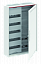 CA25VML Шкаф 60М навесной с медиапанелями IP30, 800x550x160 между DIN-рейками 125 мм и самозажимными клеммами N/PE и дверью с вент. отверстиями CA25VM. Вид 1.