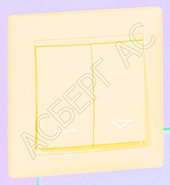 Выключатель для жалюзи с электрич. блокир. (слоновая кость) Valena Legrand. Вид 1