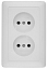 Розетка двойная без заземления, без шторок, С/У10А 250В (белый) Прима Systeme Electric. Вид 1.