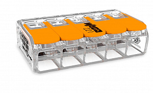 Универсальная 5-проводная клемма 0.5-6мм2 WAGO. Вид 1
