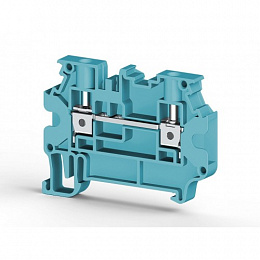 AVK 4 R Клеммник на DIN-рейку 4мм², 2 ряда перем (синий) Klemsan. Вид 1