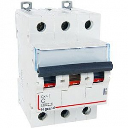 DX3-E Автоматический выключатель 3-полюсный 3A 6kA (хар-ка C) Legrand. Вид 1