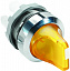 M2SS2-21Y Переключатель 2-х позиционный с подсветкой с фиксацией (короткая ручка) желтый ABB. Вид 1.