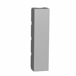 Заглушка 1/2 мод. (алюминий) Unica New Schneider Electric. Вид 1