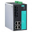 6-портовый управляемый коммутатор: 4 PoE+х10/100 BaseT(X), 2х100BaseFX, 0...+60С MOXA. Вид 1.