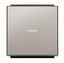 8504.4 AI Клавиша для 1-клавишных выкл./перекл./кнопок с символом СВЕТ и линзой подсветки,серия SKY, нержавеющая сталь ABB. Вид 1