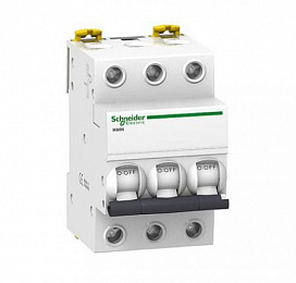 iC60L 3P 25А Автоматический выключатель 3-полюсный, 25А, 15kА (хар-ка C) Schneider Electric. Вид 1