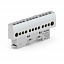 KSN-6-8x12-16 GREY Клеммник на дин-рейку вертикальный 8х12, 16 отв., 100А, серый Tekfor. Вид 1.