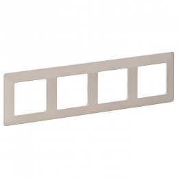 Рамка 4-постовая универсальная (слоновая кость) Valena LIFE Legrand. Вид 1