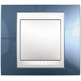 Рамка 1-постовая (голубой лед/белый) Unica Хамелеон Schneider Electric. Вид 1