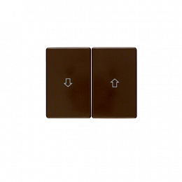 Клавиша для 2-клавишного выключатля жалюзи с оттиском «Стрелка» (коричневый, глянцевый) Arsys Berker. Вид 1