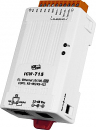 Компактный шлюз Modbus TCP в Modbus RTU/ASCII, PoE, 1xRS-422/485 ICP DAS. Вид 1
