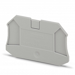 D-UT 4-QUATTRO HV Концевая крышка (серая) Phoenix Contact. Вид 1