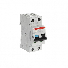 DS201 M C6 A30 Дифф. автомат 1P+N, 6A, 30mA, тип А, 10kA (хар-ка C) ABB. Вид 1