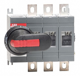 OT250E03P Рубильник 3-х полюсный на 250А (c ручкой и переходником) ABB. Вид 1