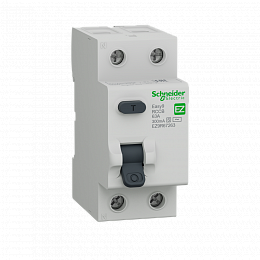 Блок утечки тока 2-полюсный, 63A, 300mA, тип AC-S (УЗО) EASY 9 Schneider Electric. Вид 1