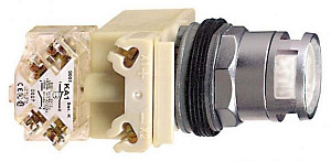 Кнопка с подсв. белая, 24в 9001k3l35wh13 Schneider Electric. Вид 1