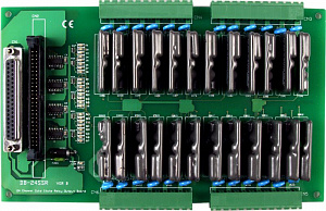 Выносная плата 24 твердотельных реле, совместима с Opto-22 ICP DAS. Вид 1