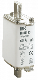 Плавкая вставка предохранителя ППНИ-33, габарит 00С, 40А  ИЭК. Вид 1