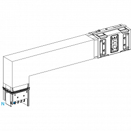 Секция угловая вертикальная на заказ 1000а. a=290 до 800 b=290 Canalis KSA Schneider Electric. Вид 1