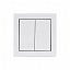 1065UW-84 Выключатель 2-клавишный, 1-полюсный, 16А/230В (схема 5), серия Impressivo, белый, IP44 ABB. Вид 1.