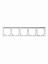 2515-94-507 Рамка 5-постовая с декоративной накладкой (альпийский белый) Basic 55 ABB. Вид 2.