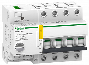 iC60N 4P 40A Автоматический выключатель 4-полюсный, 40А, 6kA (хар-ка C) Reflex Ti24 Schneider Electric. Вид 1
